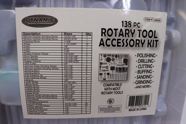 138 Piece Rotary Tool Accessory Set TJ9900AA Hot on Sale