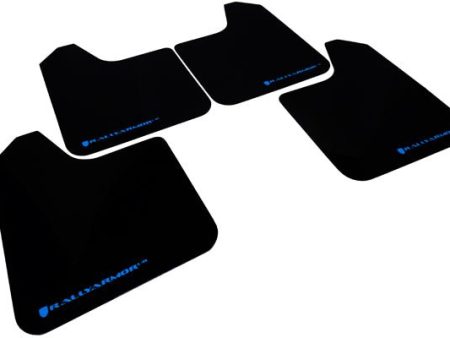 Rally Armor Universal UR Mudflaps Black Urethane Blue Logo Discount