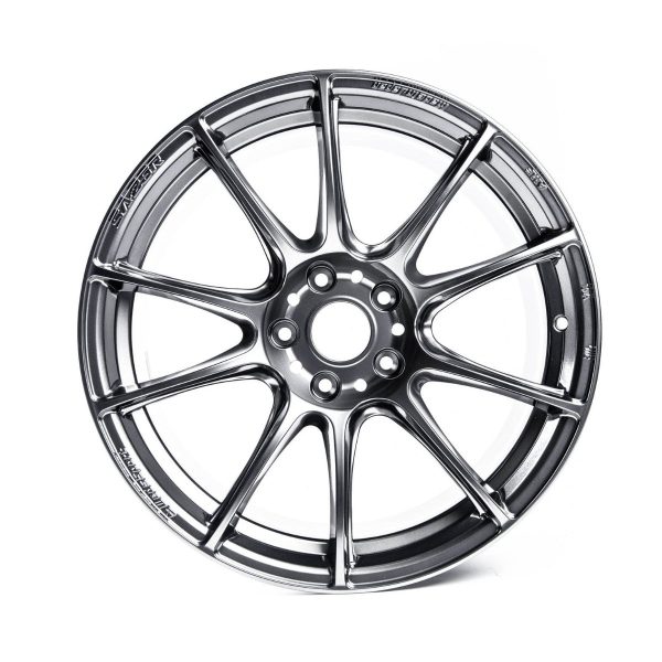 WedsSports SA-25R Platinum Silver Black 18x9.5 5x114.3 +38mm Offset Cheap