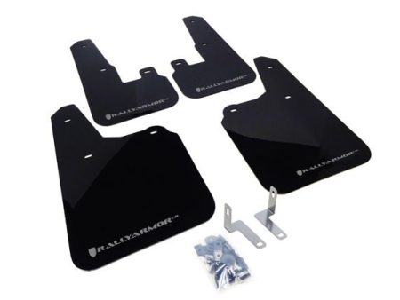 Rally Armor UR Mudflaps Black Urethane Silver Logo 2010-2014 Outback For Discount