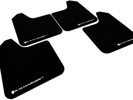 Rally Armor Universal UR Mudflaps Black Urethane White Logo Cheap