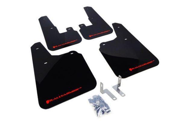 Rally Armor UR Mudflaps Black Urethane Red Logo 2010-2014 Outback Online