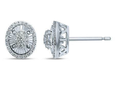 Sterling Silver 1 4 Carat Diamond Stud Earrings Supply