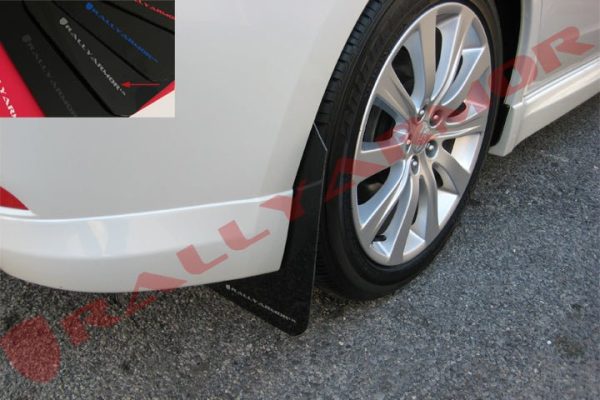 Rally Armor UR Mudflaps Black Urethane Silver Logo 2008-2011 Impreza   2008-2010 WRX Supply