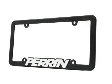 Perrin License Plate Frame Black w  White Logo Universal For Discount