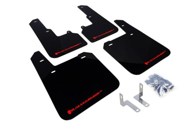 Rally Armor UR Mudflaps Black Urethane Red Logo 2015-2019 Outback Hot on Sale