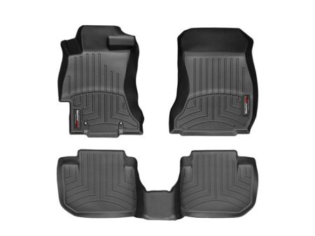 Weathertech DigitalFit Floorliner Black Front and Rear Set 2014-2018 Forester For Discount