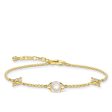 Thomas Sabo Gold Plated Sterling Silver Magic Star Fresh Water Pearl 16-19cm Bracelet on Sale