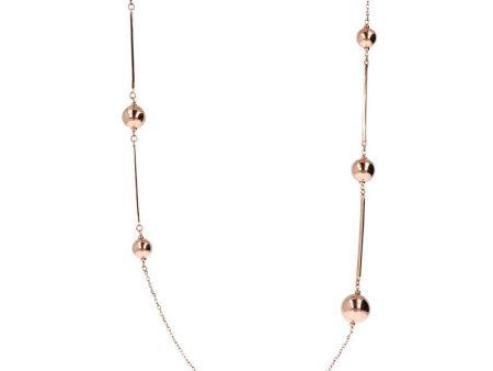 Bronzallure Rose Gold Plated Stick & Bread Chain Hot on Sale