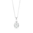 10ct White Gold 0.25 Carat Diamond Solitaire Pendant on 45cm Chain Supply