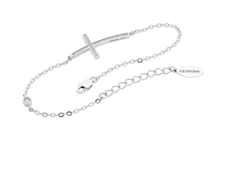 Georgini Sterling Silver Zirconia Cross Braclet Supply