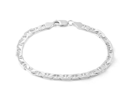 21cm Sterling Silver Anchor 150 Gauge Bracelet Online Sale