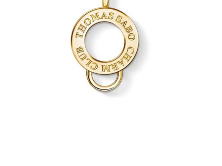 Gold Plated Sterling Silver Thomas Sabo Charm Club Yellow Charm Carrier For Sale