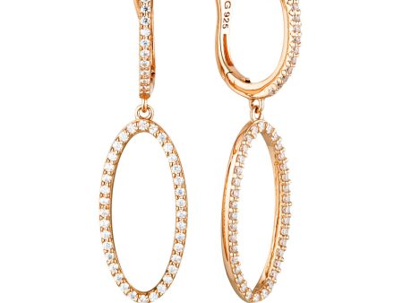 Georgini Aurora Rose Gold Plated Sterling Silver Celestial Drop Earrings Online