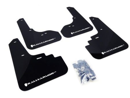 Rally Armor UR Mudflaps Black Urethane White Logo 2005-2009 Legacy   2005-2009 Outback   2005-2009 LGT Discount