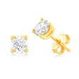 9ct Yellow Gold 1.40 Carat Diamond Stud Earrings Online