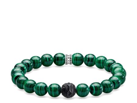 Thomas Sabo Sterling Silver Green Malachite 19cm Bracelet Online Sale