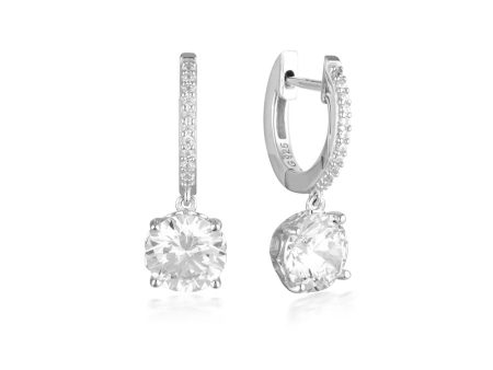 Georgina Luxe Sterling Silver Zirconia Regale Earrings Discount