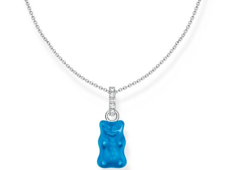 Thomas Sabo Sterling Silver Haribo Blue Blueberry Bear Pendant on 40-45cm Chain Online now