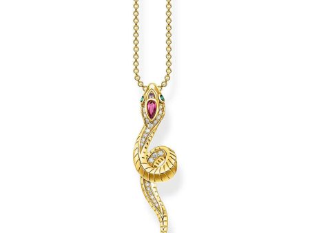 Gold Plated Sterling Silver Thomas Sabo Magic Garden Snake with Chain 40-45cm Online Sale