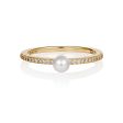 Georgini Heirloom Gold Plated Sterling Silver Fresh Water Pearl Cherished Ring For Cheap