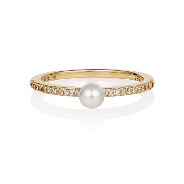 Georgini Heirloom Gold Plated Sterling Silver Fresh Water Pearl Cherished Ring For Cheap