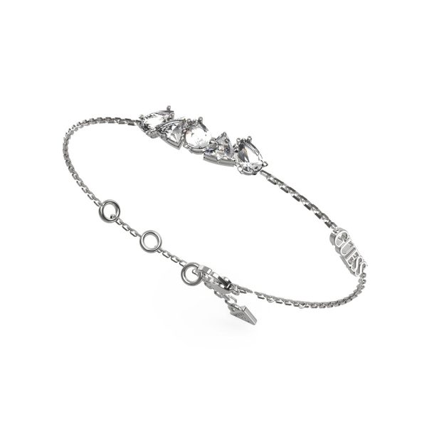 Guess Stainless Steel Multi Crystal Bracelet Online Sale