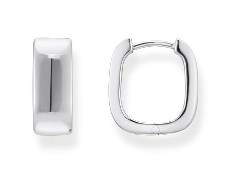 Thomas Sabo Sterling Silver Essential Angular 16mm Hoop Earrings Online now