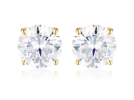 Georgini Gold Plated Sterling Silver 9mm Round Stud Earrings For Cheap