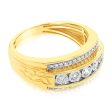 9ct Yellow Gold 1 2 Carat Diamond Mens Ring Cheap