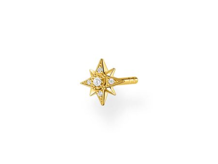 Gold Plated Sterling Silver Thomas Sabo Charm Star Zirconia Stud *1 Earring Only* Online Sale