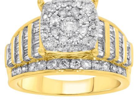 9ct Yellow Gold 2 Carat Diamond Ring Online