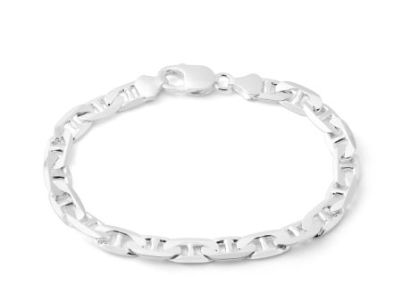 21cm Sterling Silver 200 Gauge Anchor Bracelet Hot on Sale