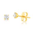 9ct Yellow Gold 0.30 Carat Diamond Stud Earrings Fashion