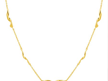 Ania Haie Gold Plated Sterling Silver Twister Helix 38cm Necklace Supply