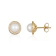 Georgini Heirloom Gold Plated Sterling Silver Fresh Water Pearl Always Stud Earrings on Sale