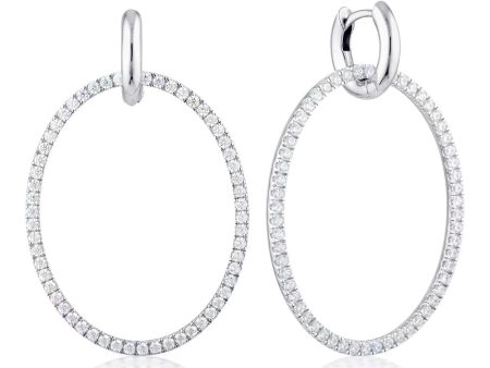 Georgini Sterling Silver Julietta Oval Drop Earrings Online now