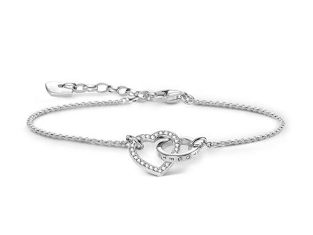 Thomas Sabo Sterling Silver Togather Heart CZ 16-19cm Bracelet on Sale