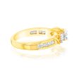 10ct Yellow Gold 0.45 Carat Diamond Trilogy Ring with 3 Round Brilliant Cut Diamonds Hot on Sale