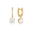 Georgini Luxe Gold Plated Sterling Silver Zirconia Regale Earrings Discount