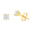 9ct Yellow Gold 1.00 Carat Diamond Stud Earrings Discount