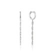 Ania Haie Sterling Silver Glow Getter Drop Huggie Hoops Earrings Discount