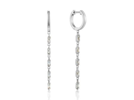 Ania Haie Sterling Silver Glow Getter Drop Huggie Hoops Earrings Discount