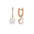 Georgini Luxe Rose Gold Plated Sterling Silver Zirconia Regale Earrings Online now