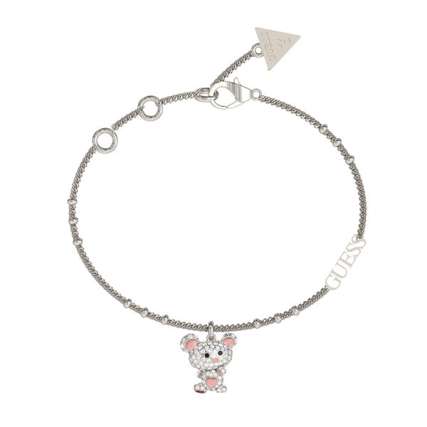 Guess Stainless Steel Small Teddy Bear Bracelet For Sale