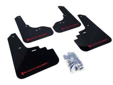 Rally Armor UR Mudflaps Black Urethane Red Logo 2005-2009 Legacy   2005-2009 Outback   2005-2009 LGT Online