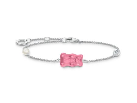 Thomas Sabo Sterling Silver Haribo Pink Bear 16-19cm Bracelet For Sale