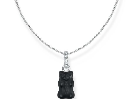 Thomas Sabo Sterling Silver Haribo Black Bear Pendant On 40-45cm Chain Hot on Sale