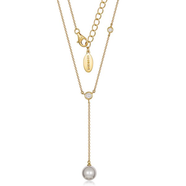 Georgini Heirloom Gold Plated Sterling Silver Fresh Water Pearl Treasured Pendant on Sale