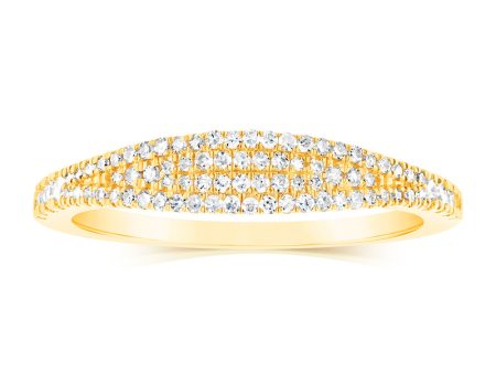 10ct Yellow Gold Fancy Ring in 1 5 Carat Natural Diamonds on Sale